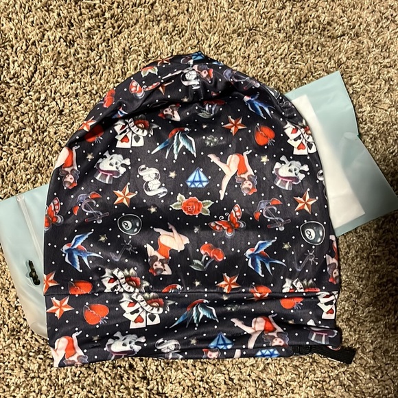 Satin Lined ScrubHat/Sleeping Bonnet:NEW WITH TAGS - Picture 2 of 3